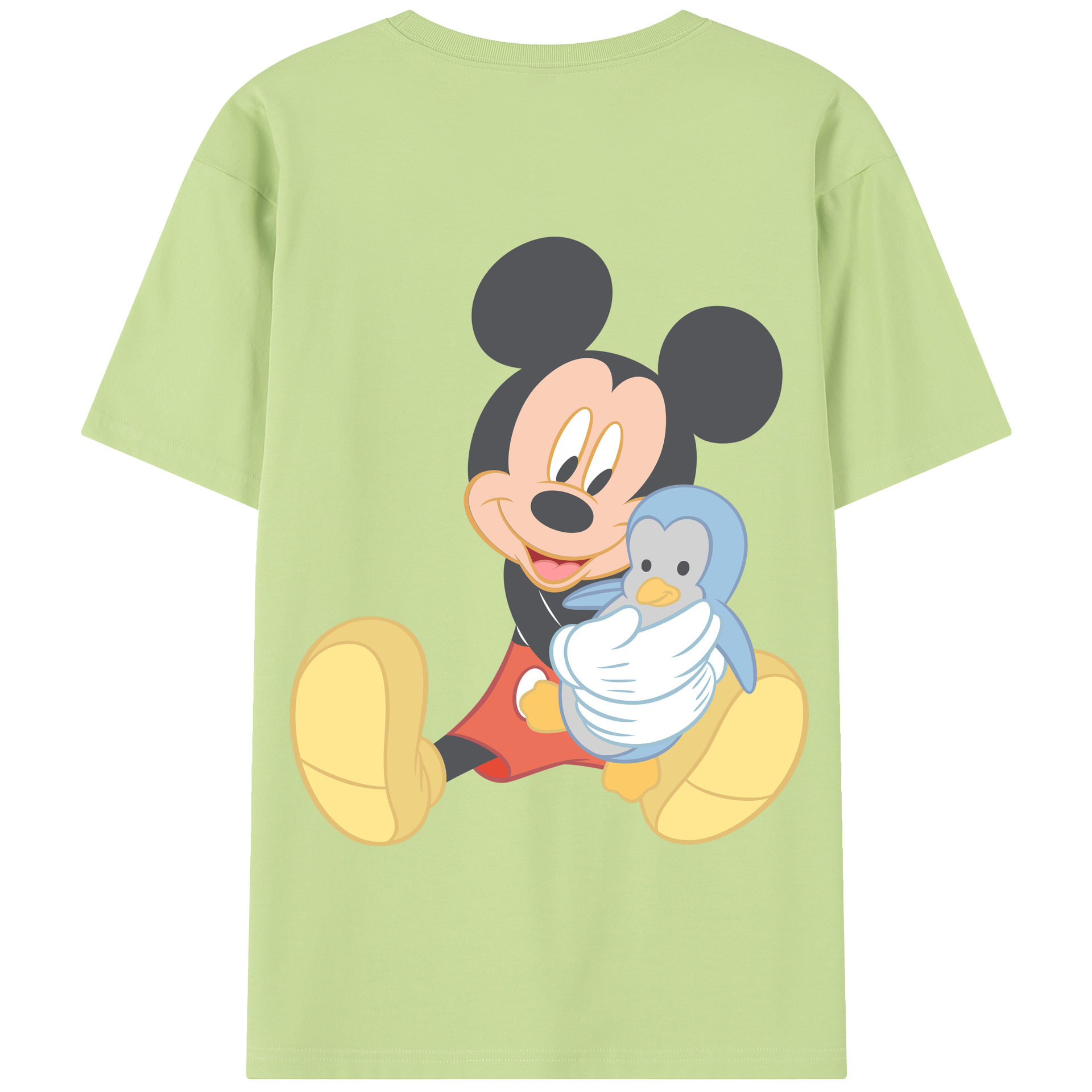 （画像用） ミッキーマウス Mickey Mouse 綿100％半袖Tシャツ（背面プリント）